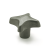 DIN6335 - Star knobs Cast iron Type B, with plain through bore, Tol. H7