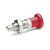GN817 - Stainless Steel-Indexing plungers with red knob, Type C with rest position, without lock nut