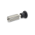 GN313 - Stainless Steel-Spring bolts, Type DK without knob, with lock nut, Plunger without internal thread