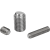 B0158 - Ball-end thrust screws without head stainless steel with flattened ball