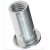 BN 31863 - Blind rivet nuts High Strength round shank, flat head, open end (BCT® BH/FK), aluminum, plain