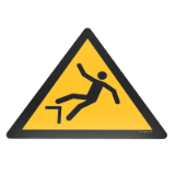 Warning Danger of Falling Floor Sign
