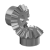 Conical straight toothed gears type B 1:1 module 1