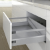 Pot-and-pan drawer set with lengthwise railing ArciTech, 186/ 94 mm, silver, left and right - Pot-and-pan drawer set with lengthwise railing ArciTech, 186/ 94 mm, silver, left and right
