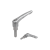 06461 - Clamping lever, die-cast zinc with extended collar with male thread, steel parts stainless steel