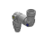 DGHD106-R EO - Double elbow male stud ball bearing rotary union