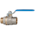 Ball valves with blue steel lever, lightweight type, female/male thread