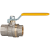 Ball valves with yelllow steel lever, lightweight type, female/male thread