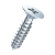 ISO 7050 C-H (DIN 7982 C) - FN 363 - verzinkt blau - Cross recessed countersunk flat head tapping screws