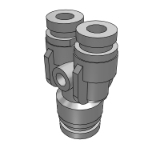 KQB2U-F (Inch) - Different Diameter Union "Y"